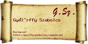 Győrffy Szabolcs névjegykártya